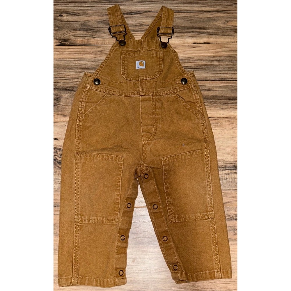 12 Month Carhartt 100% Cotton Button Snap Coveralls